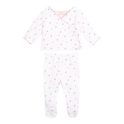 J by Jasper Conran Baby girls' dotted cherry print quilted top and bottoms set
